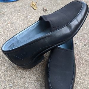 Avaron Black Leather Slip On Shoes Size 7.5M EUC